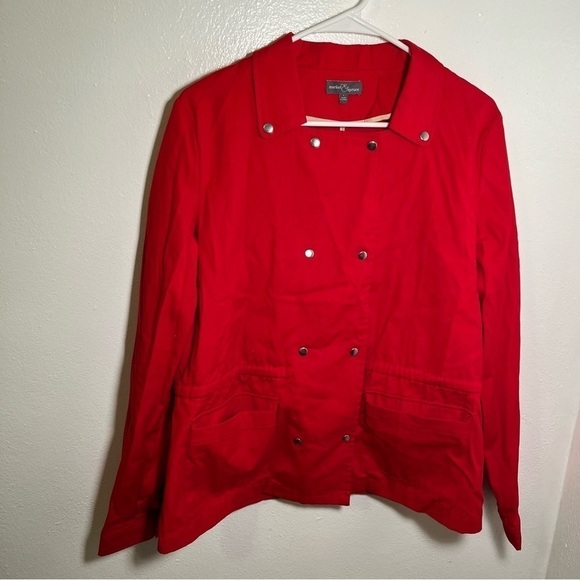 Market & Spruce Double Breasted Jacket Red - Picture 2 of 13